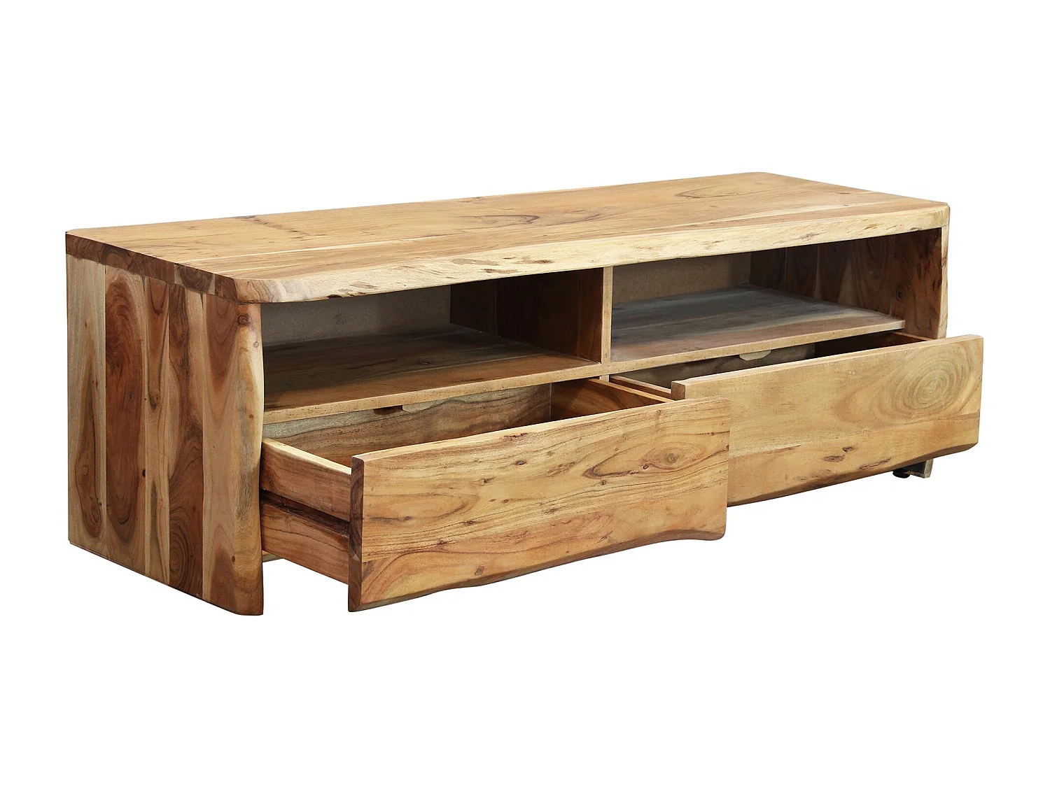 MilaniHome.it - porta TV in legno massiccio di design moderno industrial cm 120 x 40 x 40 hdi coloreMarrone