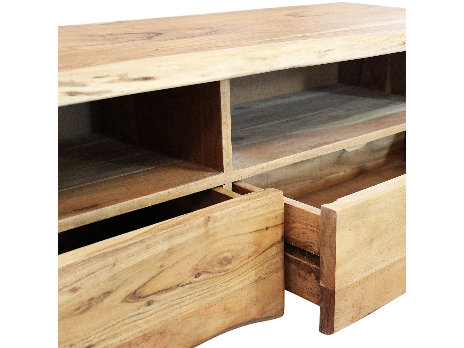 MilaniHome.it - porta TV in legno massiccio di design moderno industrial cm 120 x 40 x 40 hdi coloreMarrone