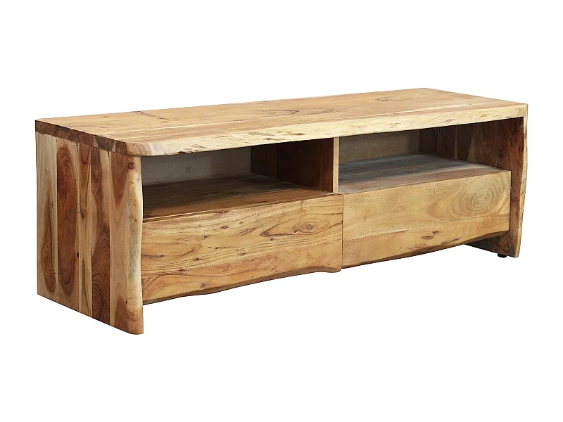 MilaniHome.it - porta TV in legno massiccio di design moderno industrial cm 120 x 40 x 40 hdi coloreMarrone