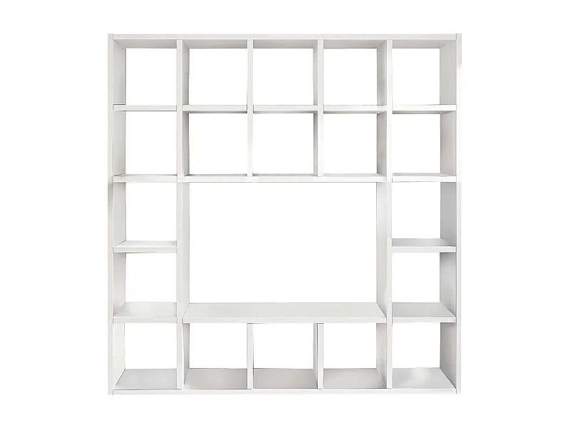 MilaniHome.it - Parete In Legno Frassinato 218x30x218di coloreBianco