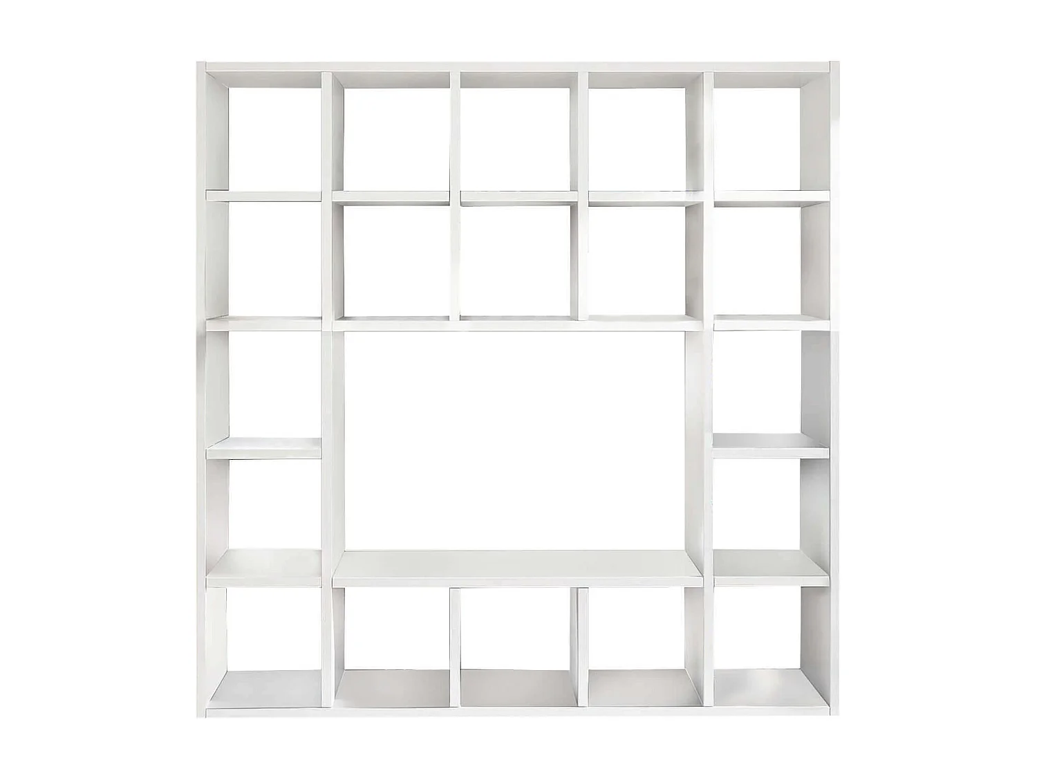 MilaniHome.it - Parete In Legno Frassinato 218x30x218di coloreBianco