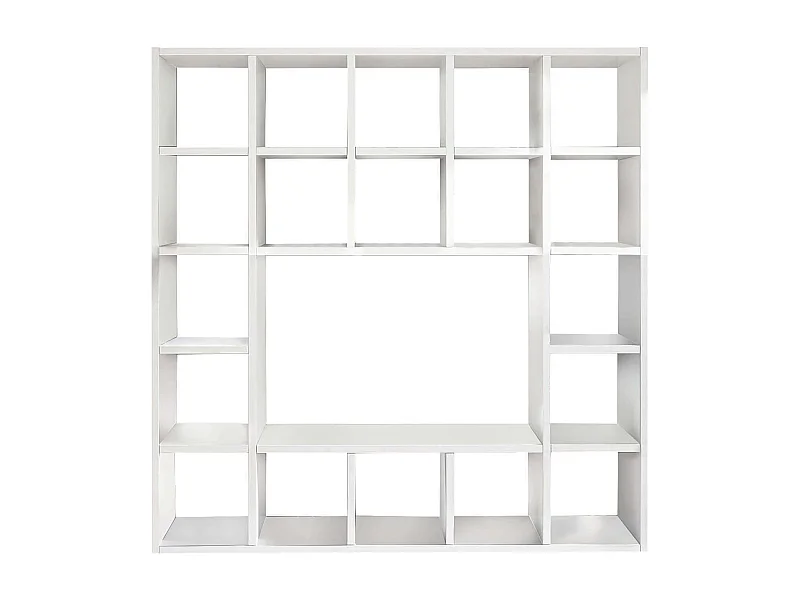 MilaniHome.it - Parete In Legno Frassinato 218x30x218di coloreBianco