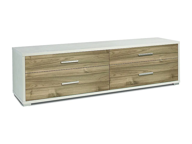 MilaniHome.it - porta tv moderno con 4 cassetti di design moderno cm 179 l x 47 p x 50 hdi coloreMarrone