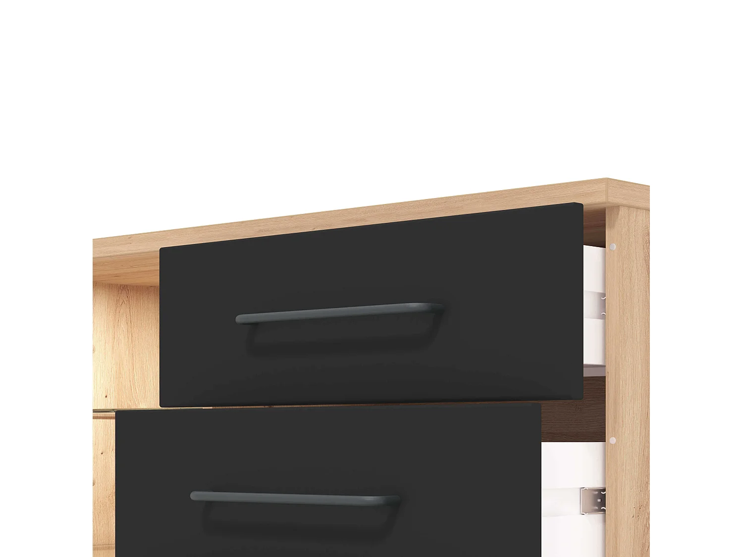 MilaniHome.it - porta tv un anta tre cassetti moderno minimal in legno di design moderno industrial cm 161,5 x 40 x 65 hdi coloreAntracite