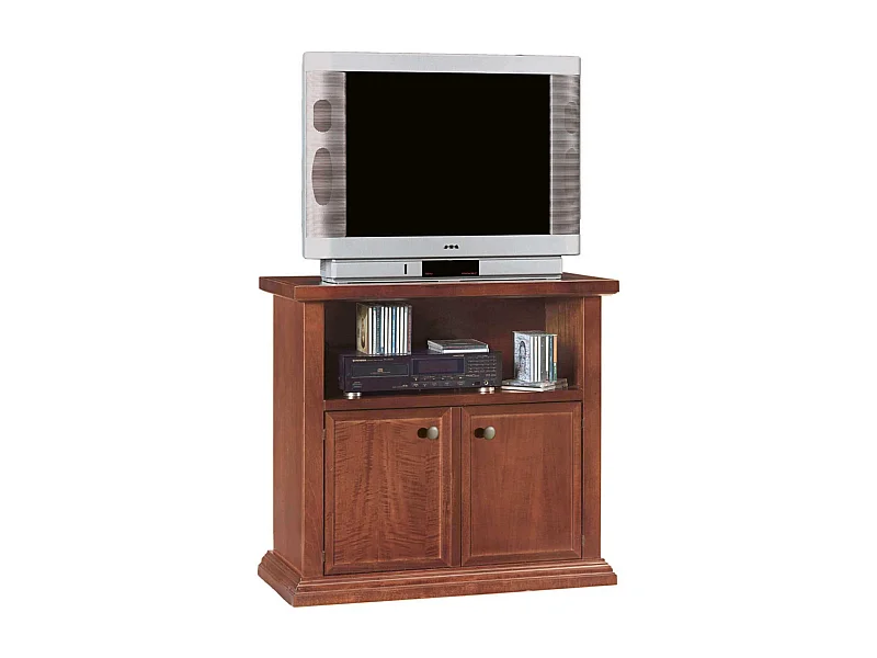 MilaniHome.it - Mobile Tv Porta Tv Tinta Noce 84x40x75 Per Interno Sala Da Pranzo Salotto Cucina Ufficio Massello Arte Poveradi coloreTinta noce