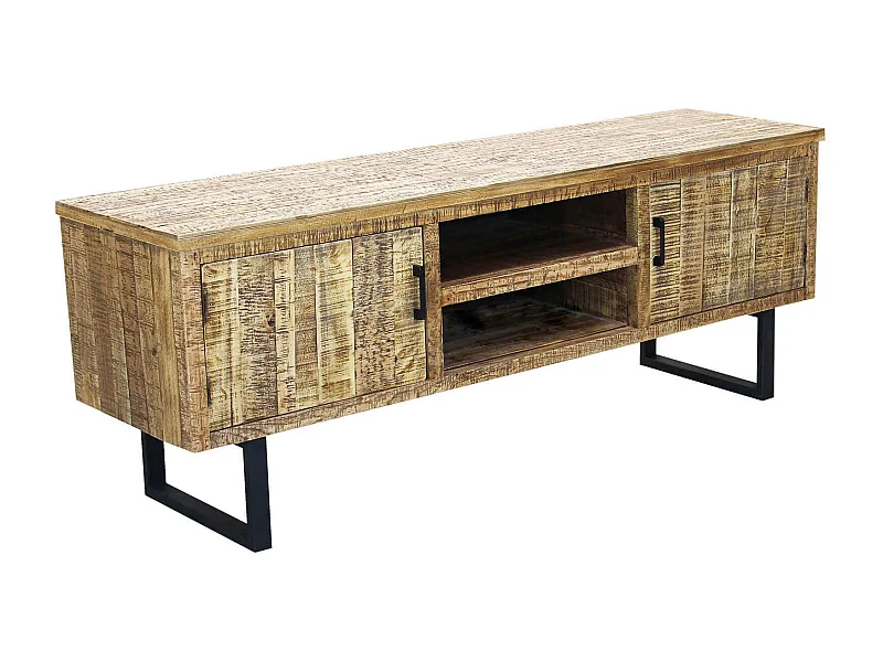 MilaniHome.it - porta tv in legno moderno di design moderno per salotto cucina sala da pranzo cm 160x45x60 hdi coloreMarrone