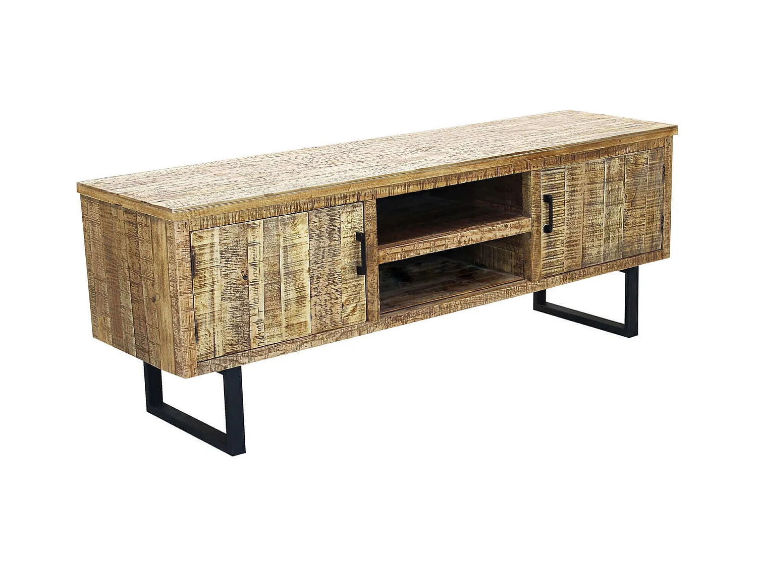 MilaniHome.it - porta tv in legno moderno di design moderno per salotto cucina sala da pranzo cm 160x45x60 hdi coloreMarrone