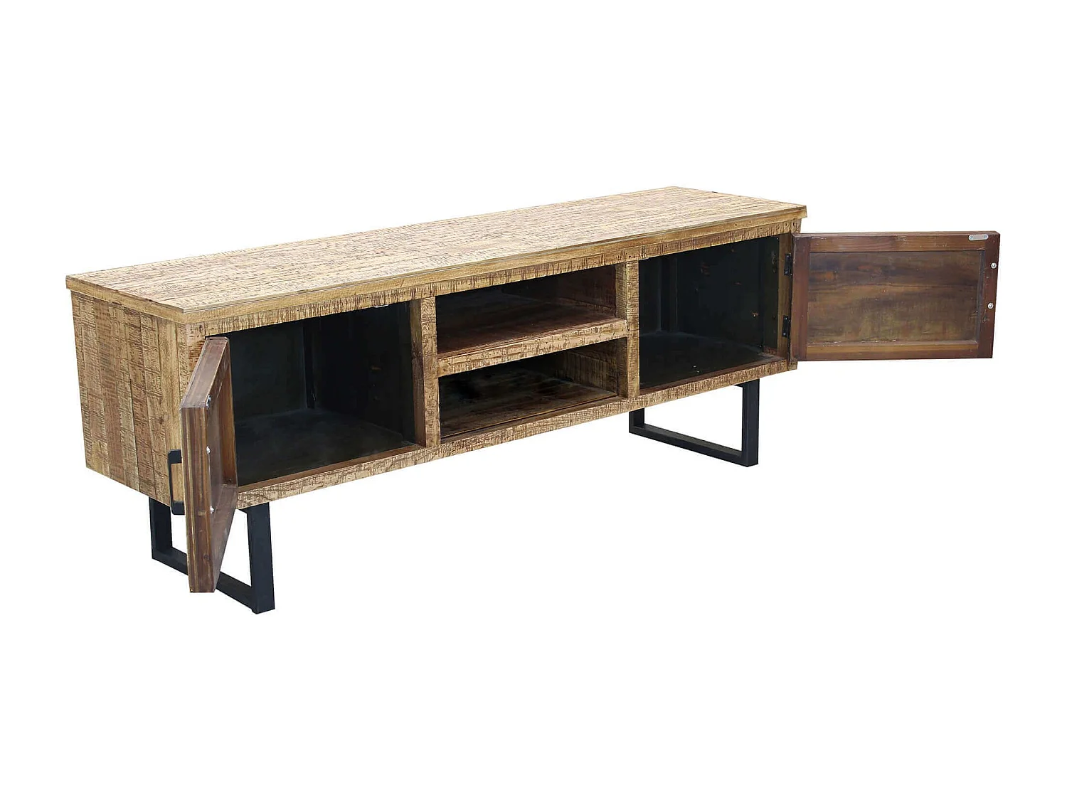MilaniHome.it - porta tv in legno moderno di design moderno per salotto cucina sala da pranzo cm 160x45x60 hdi coloreMarrone