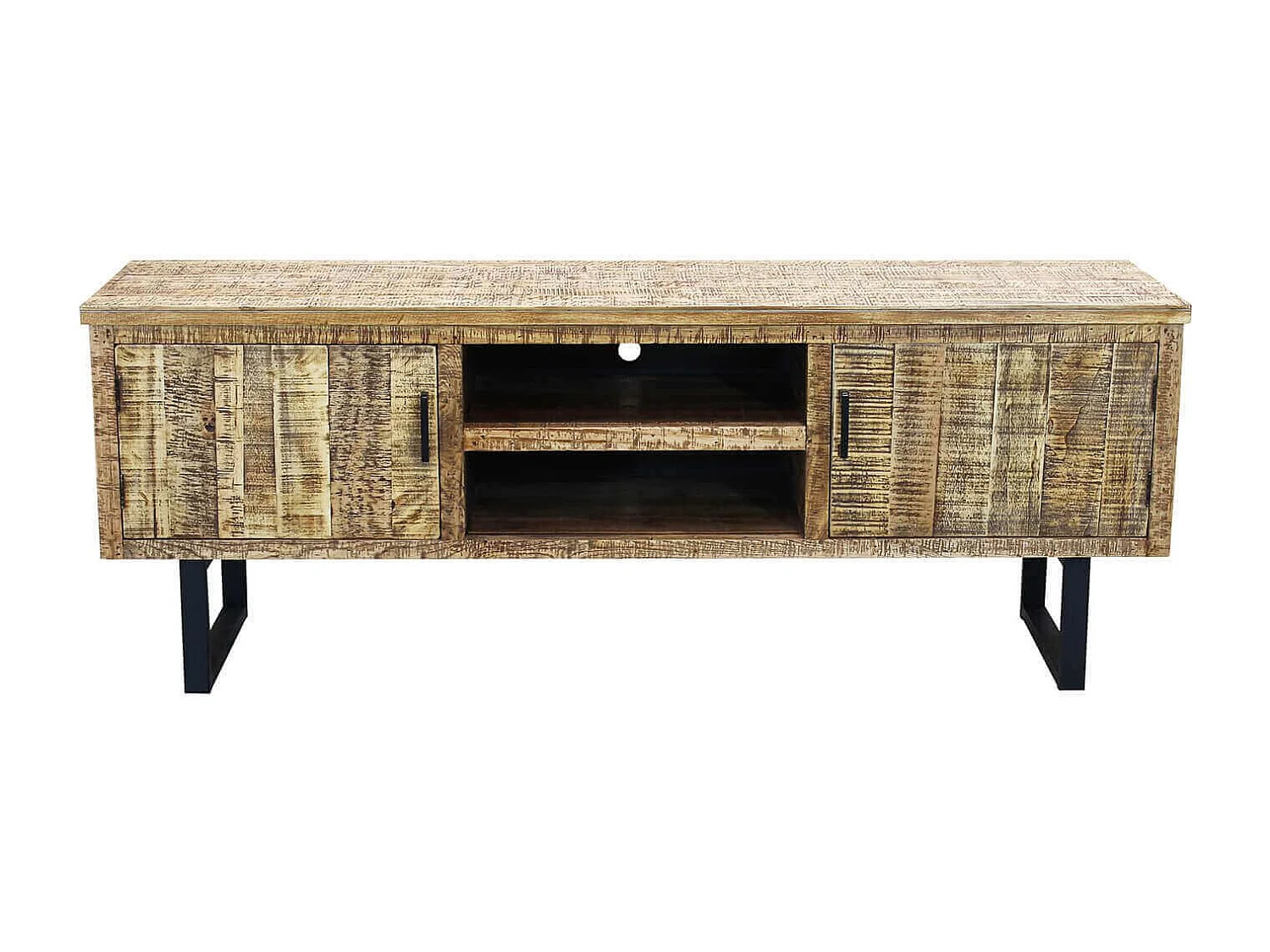 MilaniHome.it - porta tv in legno moderno di design moderno per salotto cucina sala da pranzo cm 160x45x60 hdi coloreMarrone