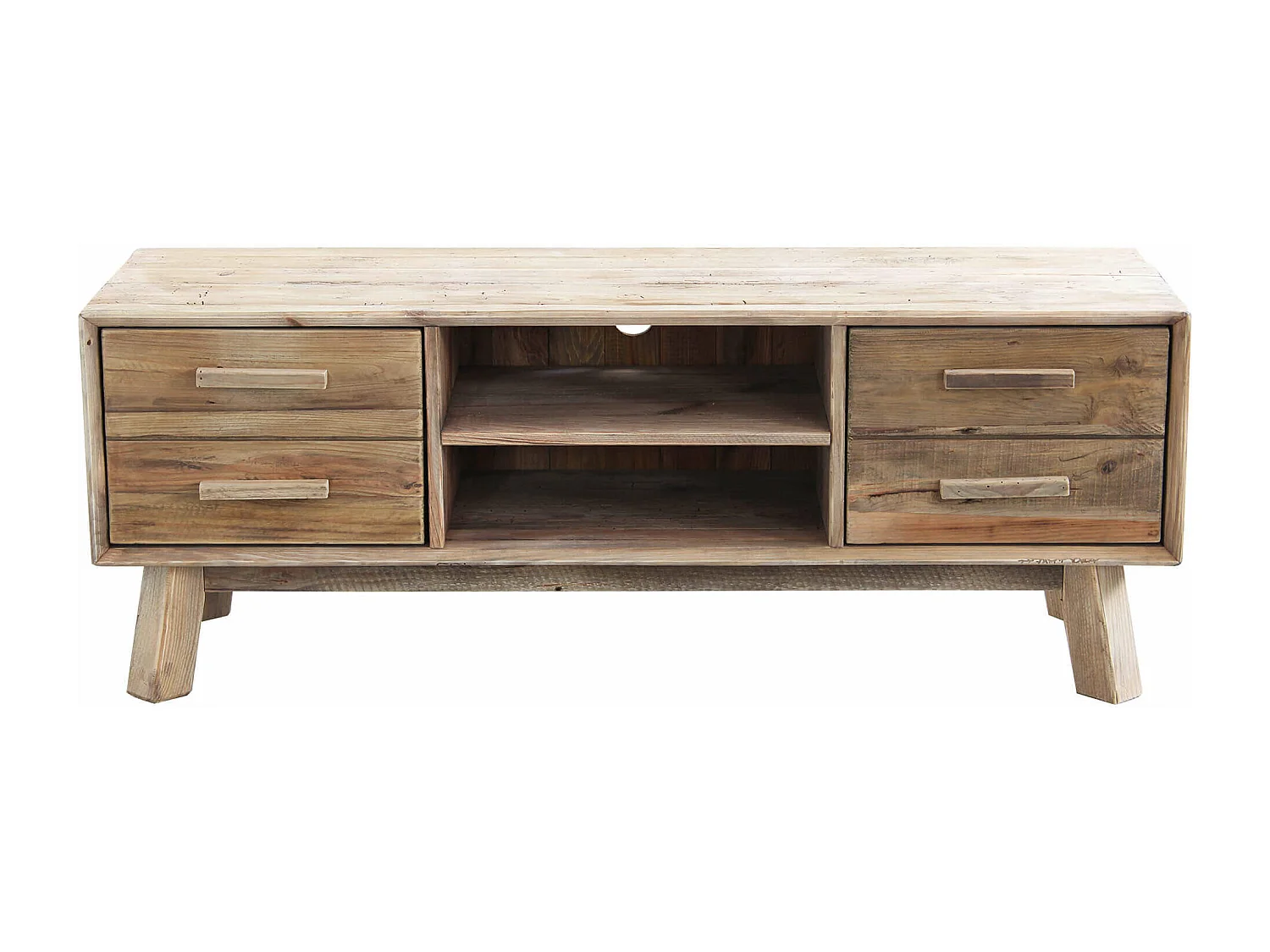 MilaniHome.it - Mobile Porta Tv Supporto Televisione Con 4 Cassetti 2 Ripiani Stile Moderno Cm 130x40x48 Hdi coloreMarrone