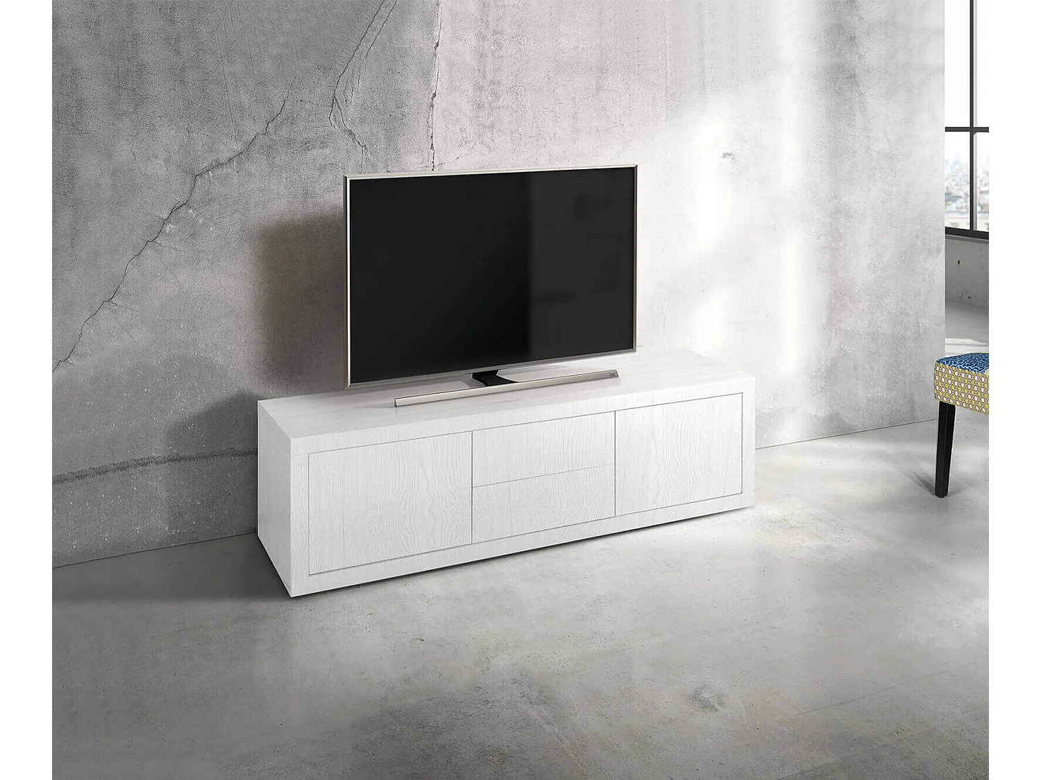 MilaniHome.it - Mobile Tv Porta Tv Cm 170x45x50 H Bianco Per Interno Casa Salotto Soggiorno Camera Da Letto Ufficiodi coloreBianco