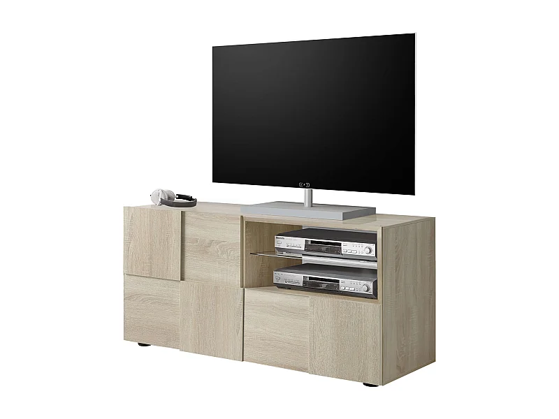 MilaniHome.it - porta tv moderno di design moderno industrial cm 122 x 57 x 43 hdi coloreMarrone