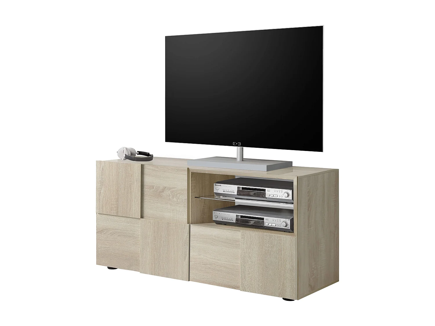 MilaniHome.it - porta tv moderno di design moderno industrial cm 122 x 57 x 43 hdi coloreMarrone
