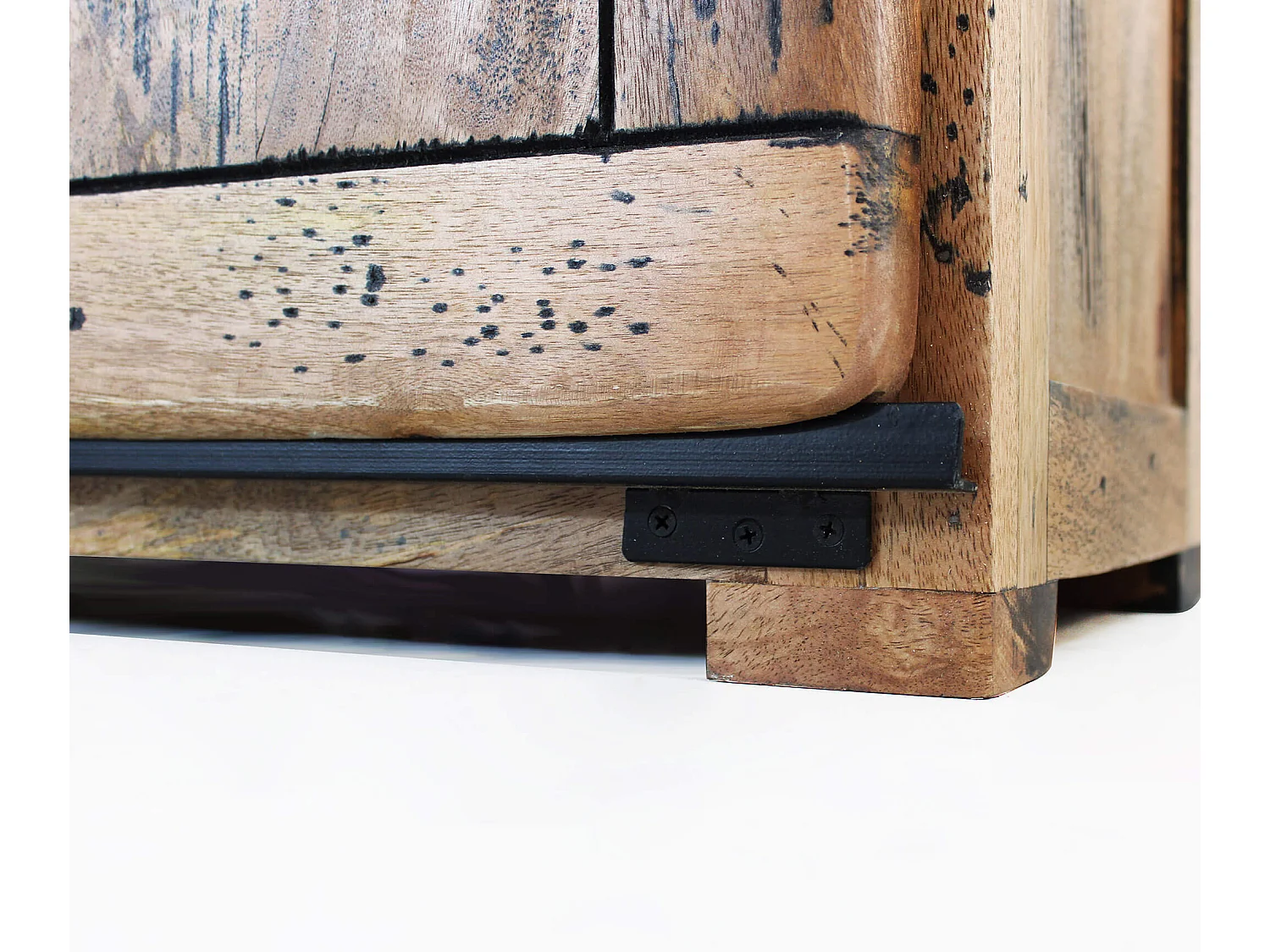 MilaniHome.it - porta TV legno di mango di design moderno industrial cm 80x45x60 hdi coloreMarrone