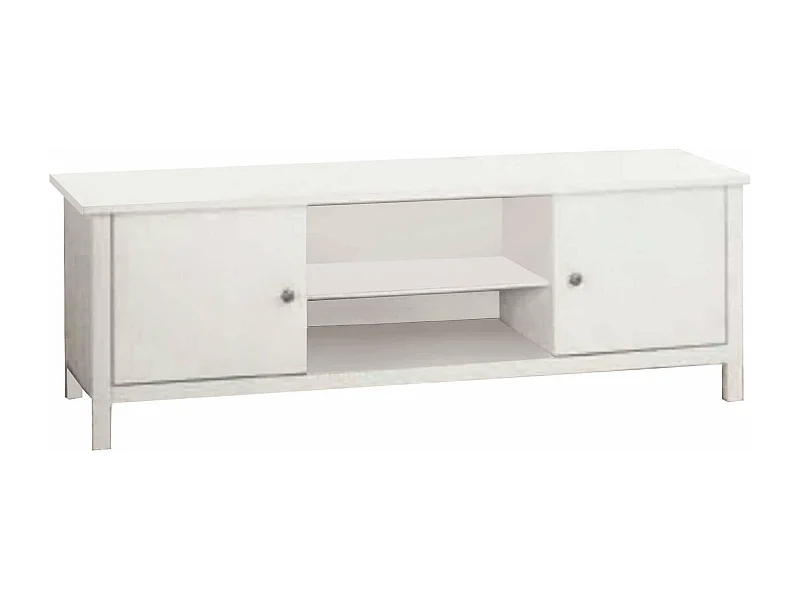 MilaniHome.it - Mobile Porta Tv In Legno Massello 165x48x56di coloreBianco