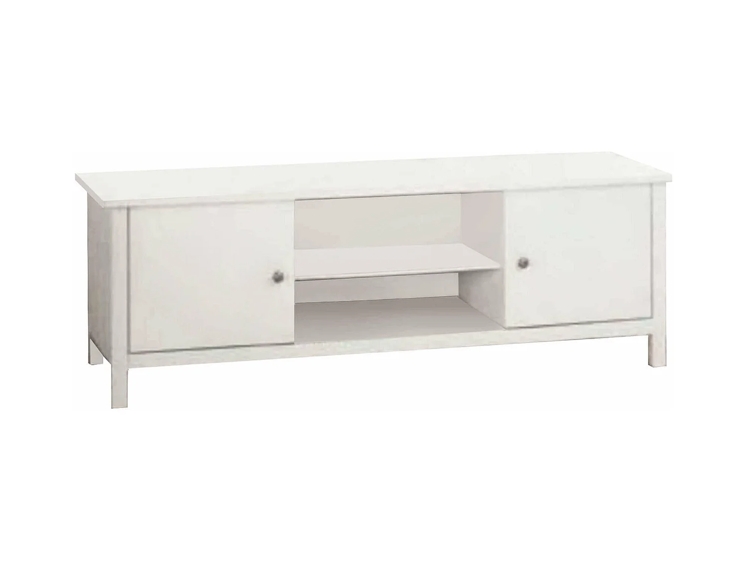 MilaniHome.it - Mobile Porta Tv In Legno Massello 165x48x56di coloreBianco