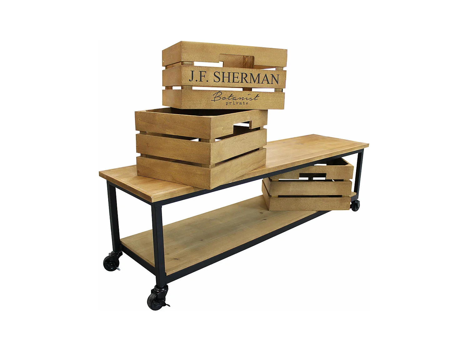 MilaniHome.it - porta TV industrial cm 110x30x33 hdi coloreMarrone