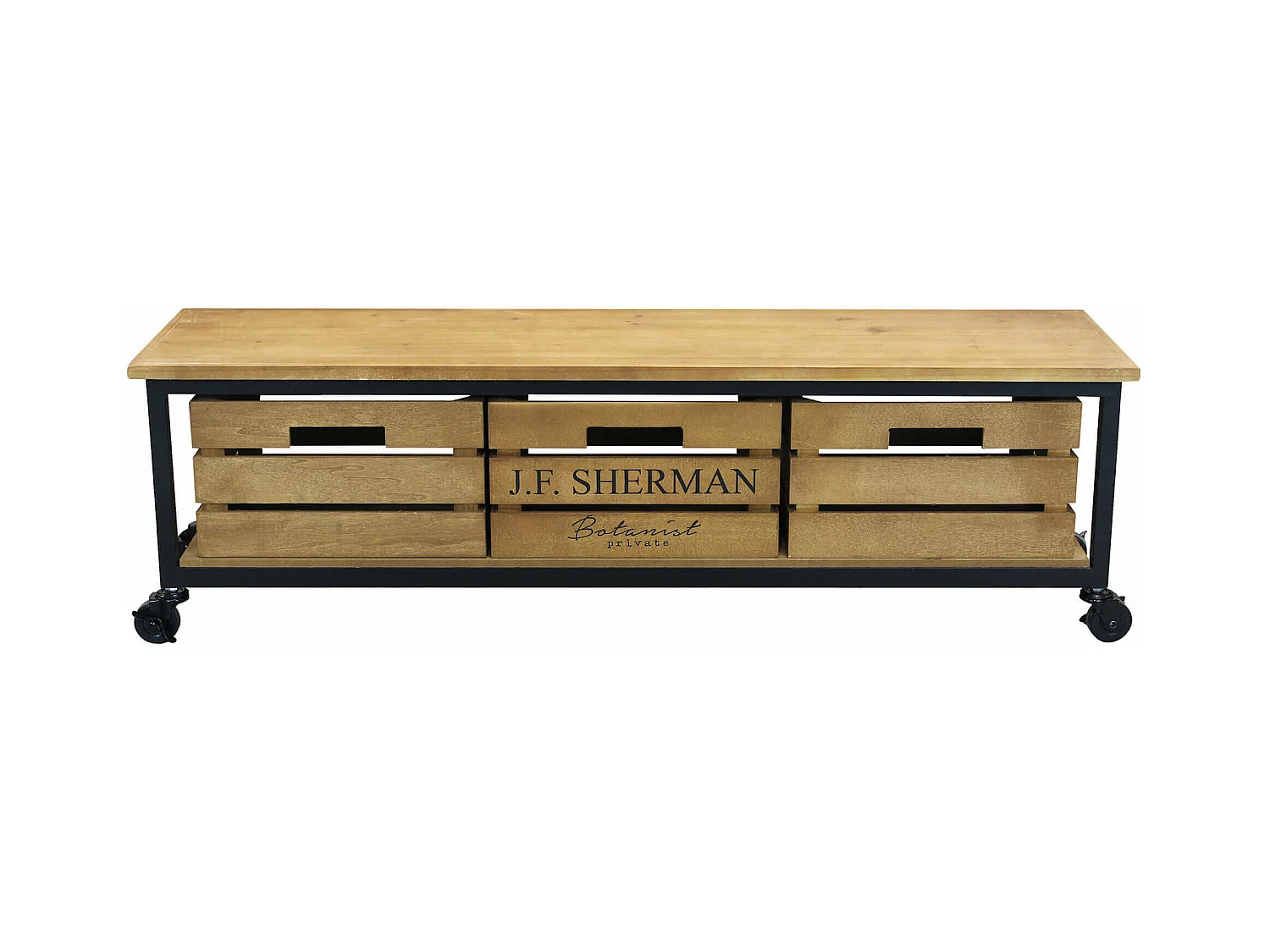 MilaniHome.it - porta TV industrial cm 110x30x33 hdi coloreMarrone