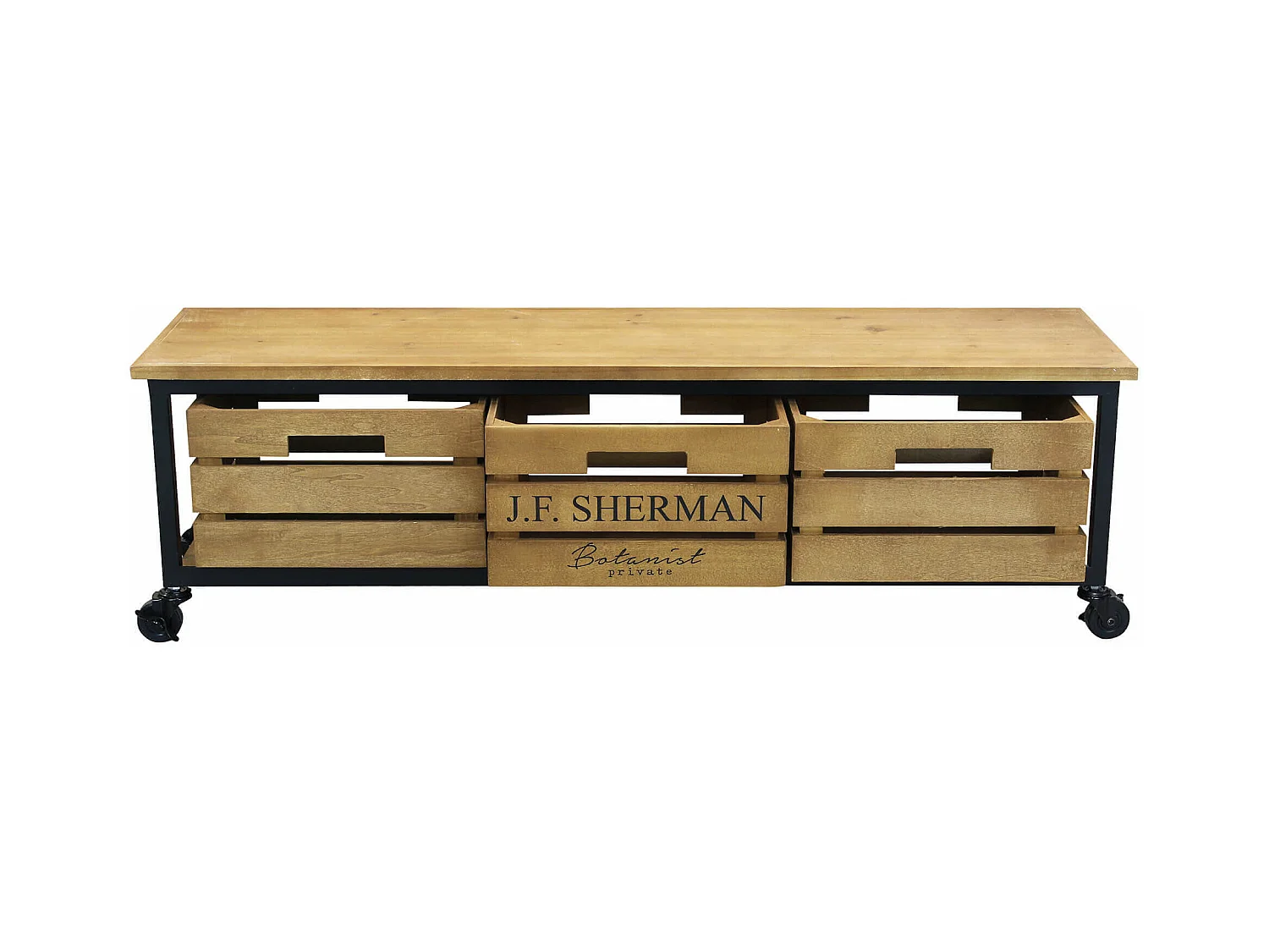 MilaniHome.it - porta TV industrial cm 110x30x33 hdi coloreMarrone