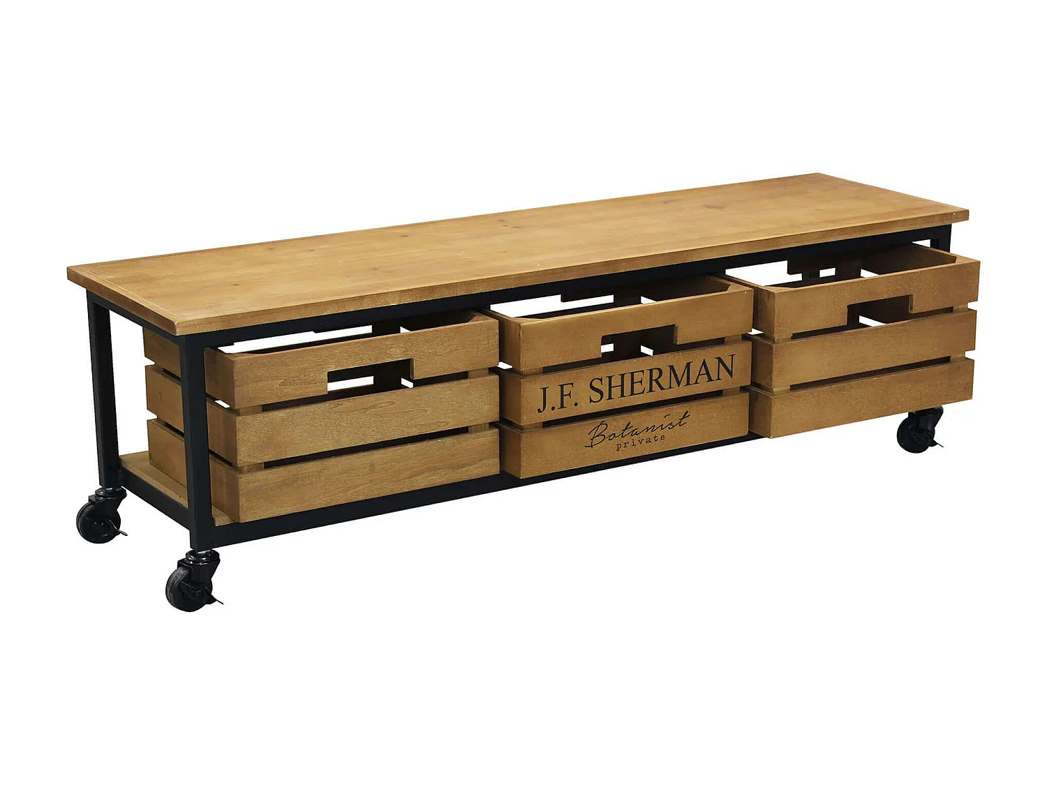 MilaniHome.it - porta TV industrial cm 110x30x33 hdi coloreMarrone