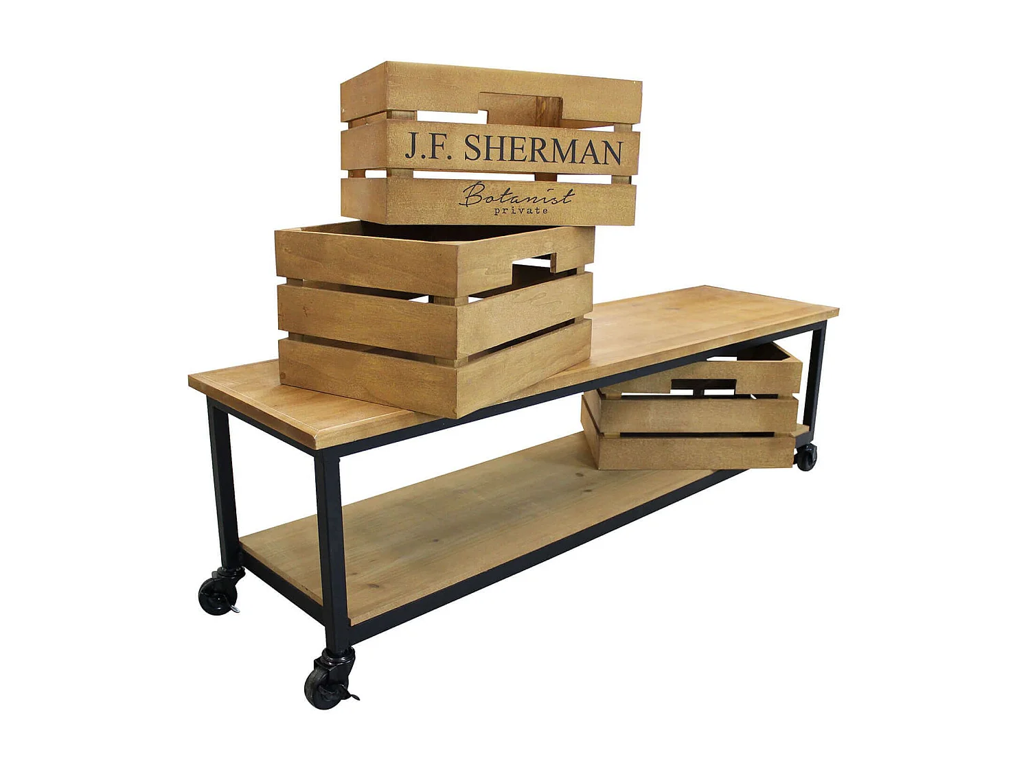 MilaniHome.it - porta TV industrial cm 110x30x33 hdi coloreMarrone