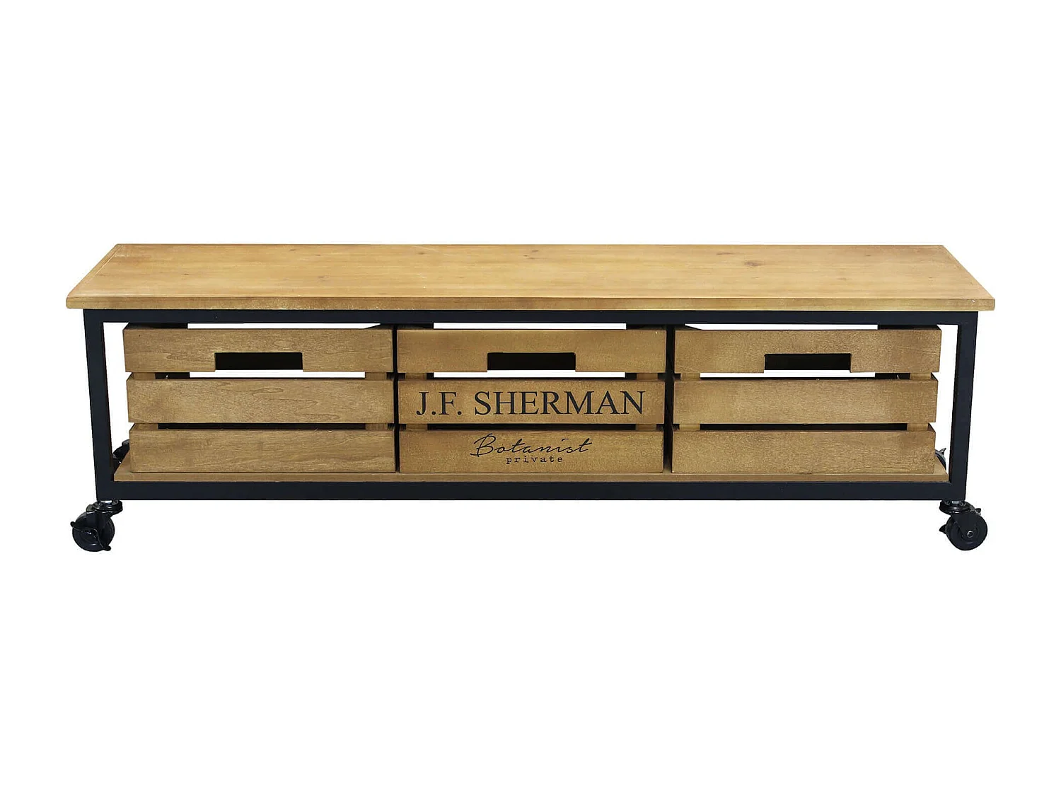 MilaniHome.it - porta TV industrial cm 110x30x33 hdi coloreMarrone