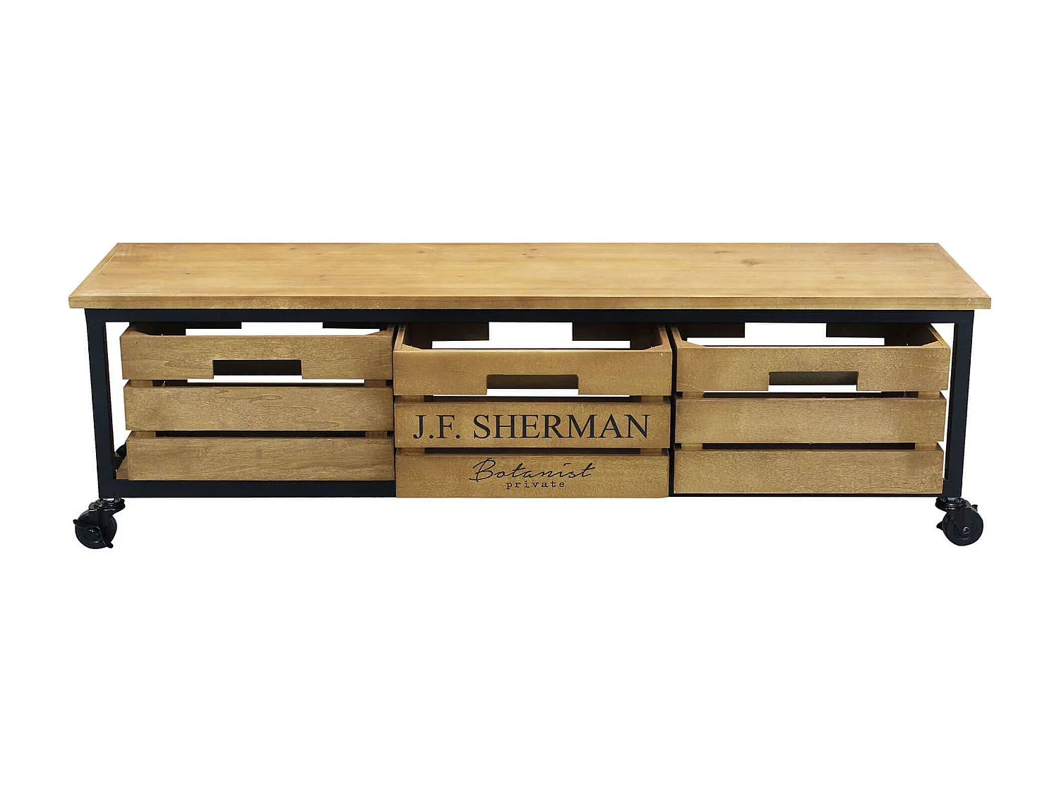 MilaniHome.it - porta TV industrial cm 110x30x33 hdi coloreMarrone