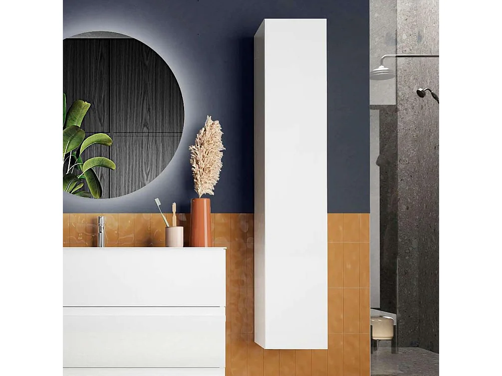 MilaniHome.it - collonna sospesa da un anta di design moderno industrialdi coloreBianco