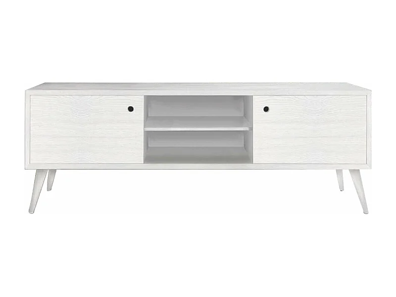 MilaniHome.it - Mobile Tv Porta Tv Abete Spazzolato Cm 160x45x55 H Bianco Per Interno Casa Salotto Soggiorno Camera Da Letto Ufficiodi coloreBianco