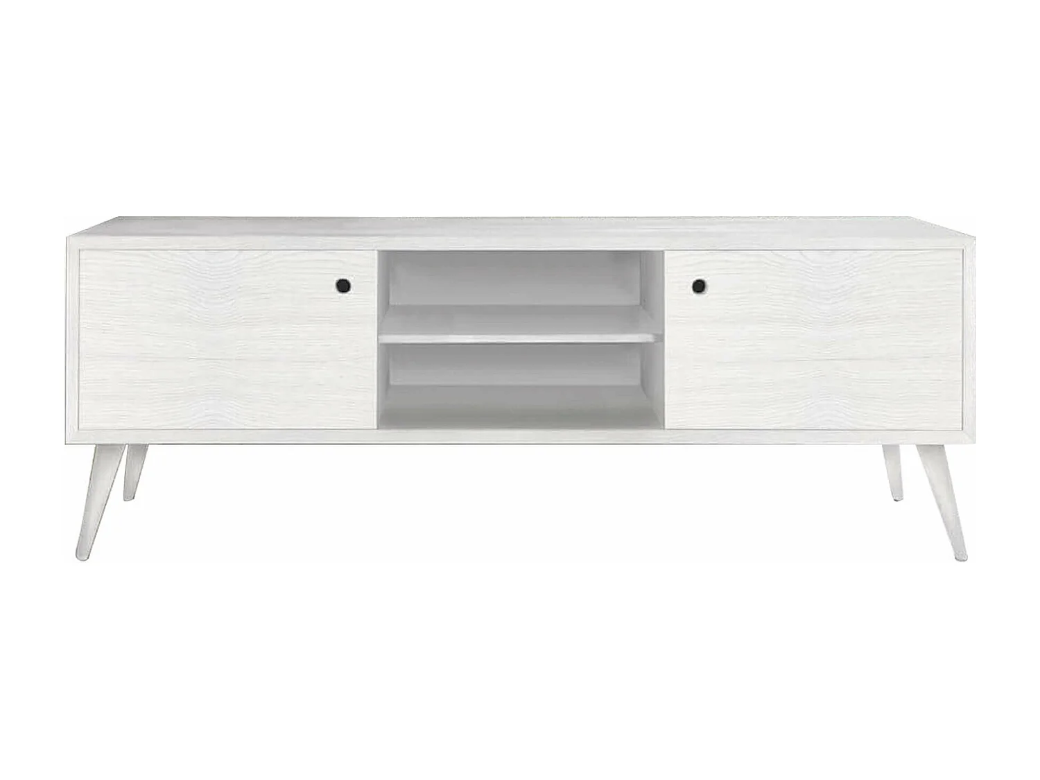 MilaniHome.it - Mobile Tv Porta Tv Abete Spazzolato Cm 160x45x55 H Bianco Per Interno Casa Salotto Soggiorno Camera Da Letto Ufficiodi coloreBianco