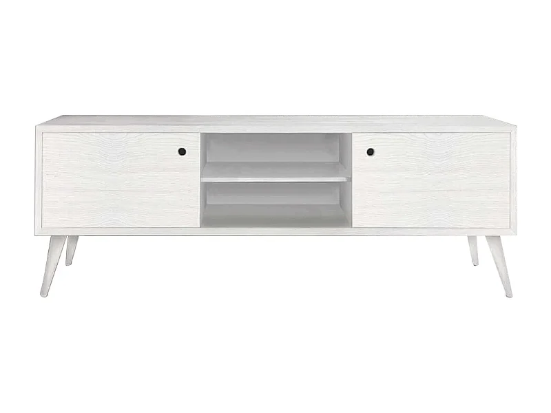 MilaniHome.it - Mobile Tv Porta Tv Abete Spazzolato Cm 160x45x55 H Bianco Per Interno Casa Salotto Soggiorno Camera Da Letto Ufficiodi coloreBianco