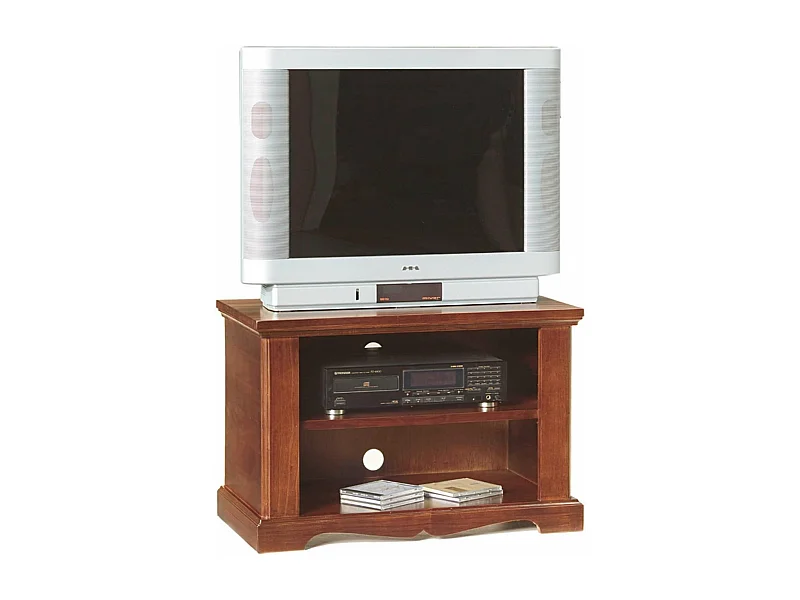 MilaniHome.it - Mobile Porta Tv In Legno Massello 75x40x51di coloreTinta noce