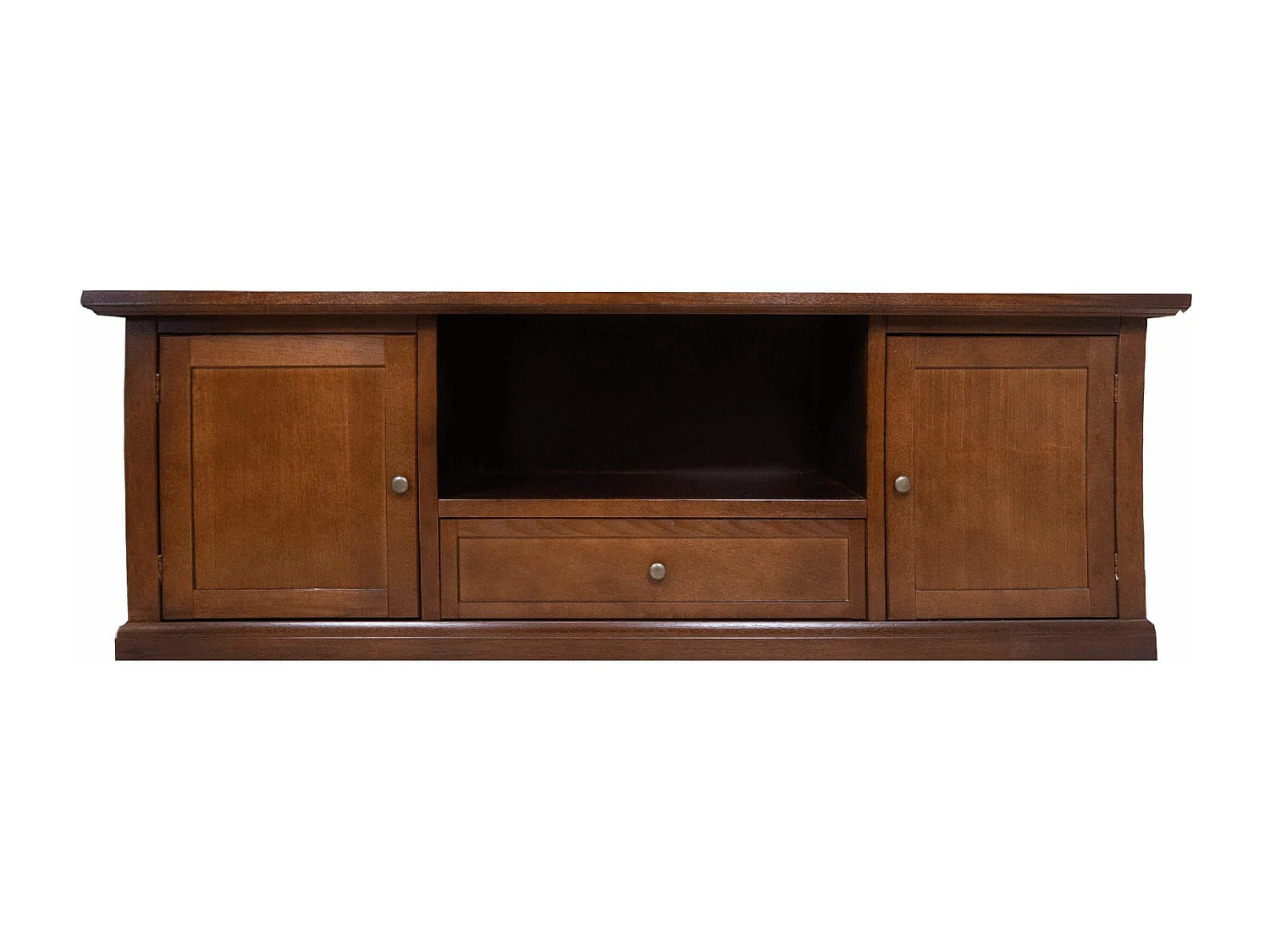 MilaniHome.it - Mobile Tv Porta Tv Tinta Noce 45x160x56 Per Interno Sala Da Pranzo Salotto Cucina Ufficio Massello Arte Poveradi coloreTinta noce