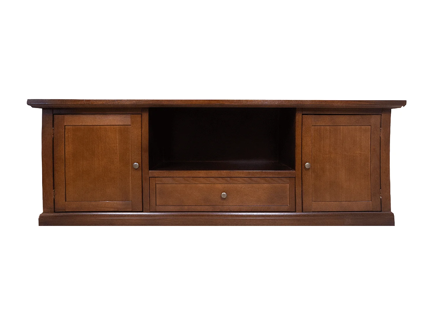 MilaniHome.it - Mobile Tv Porta Tv Tinta Noce 45x160x56 Per Interno Sala Da Pranzo Salotto Cucina Ufficio Massello Arte Poveradi coloreTinta noce