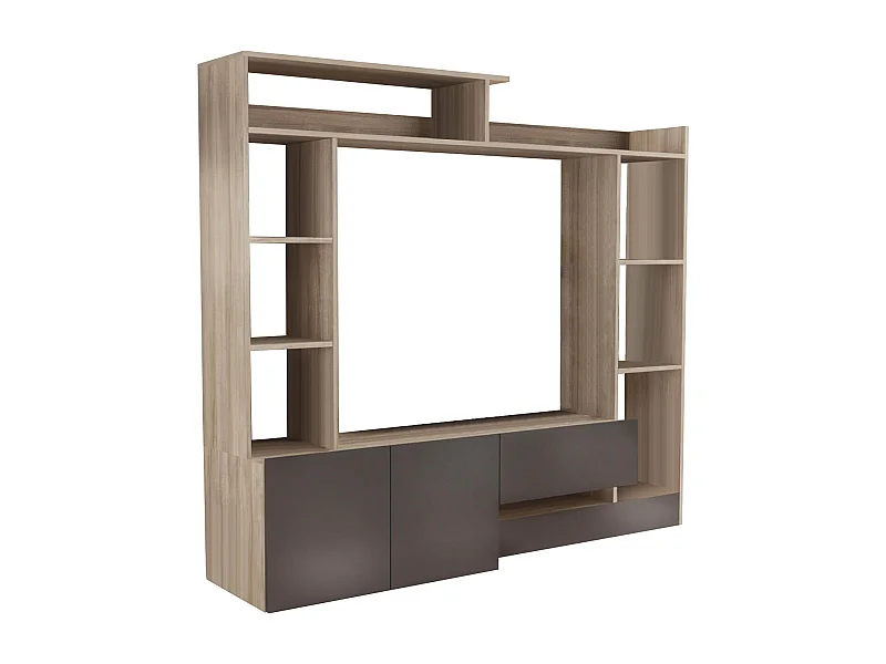 MilaniHome.it - parete attrezzata porta tv soggiorno moderna di design 180x28/40x165 hdi coloreOlmo