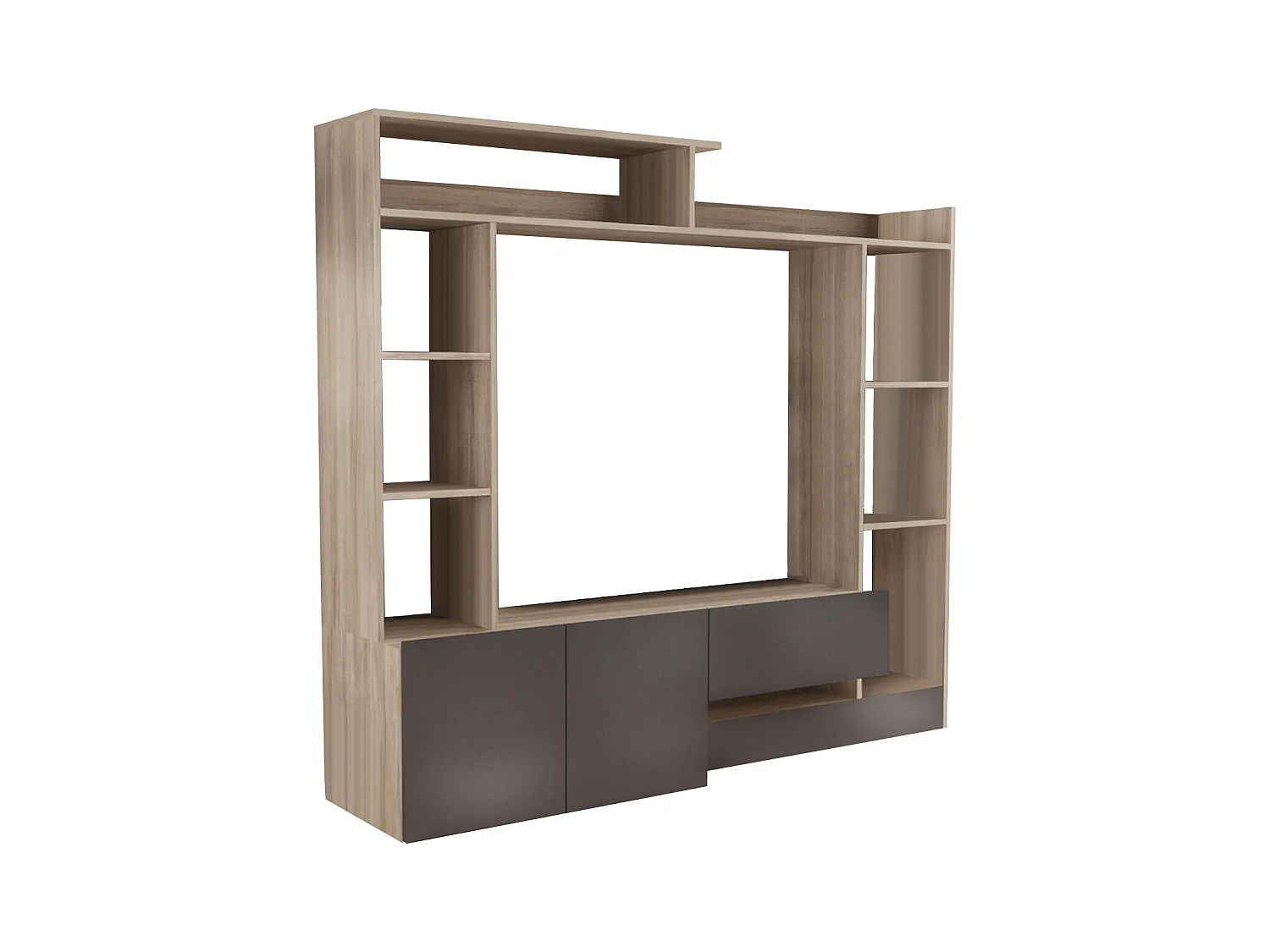 MilaniHome.it - parete attrezzata porta tv soggiorno moderna di design 180x28/40x165 hdi coloreOlmo