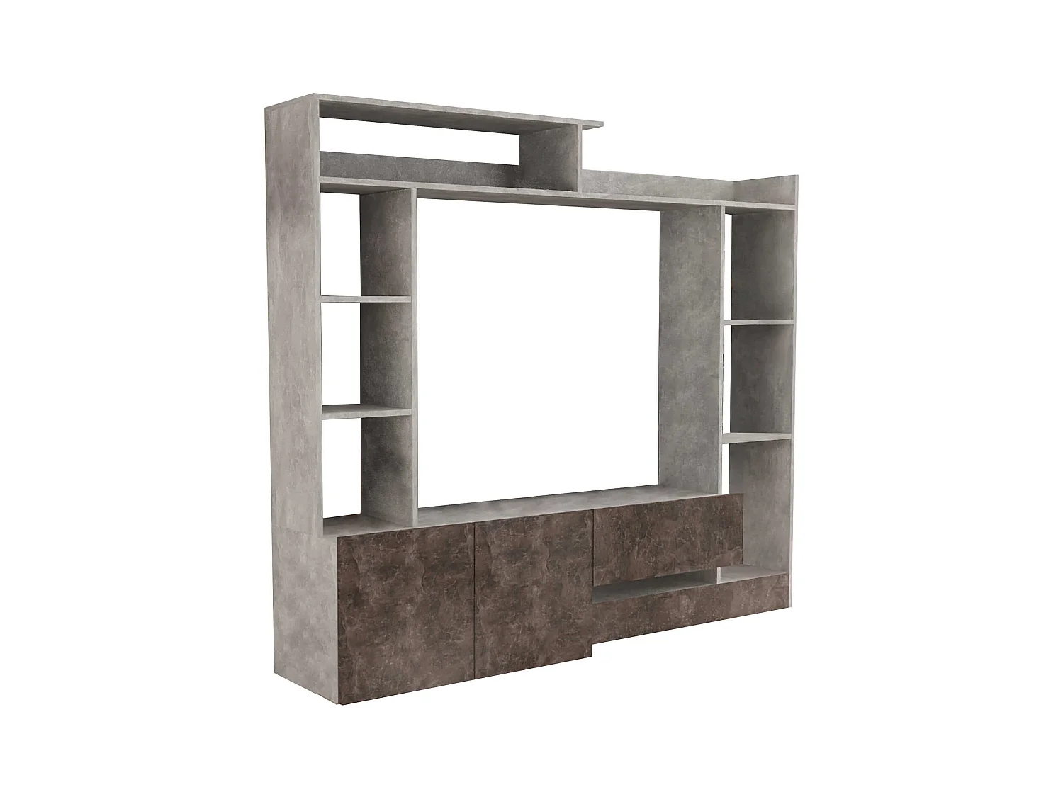 MilaniHome.it - parete attrezzata porta tv soggiorno moderna di design 180x28/40x165 hdi coloreMarmo