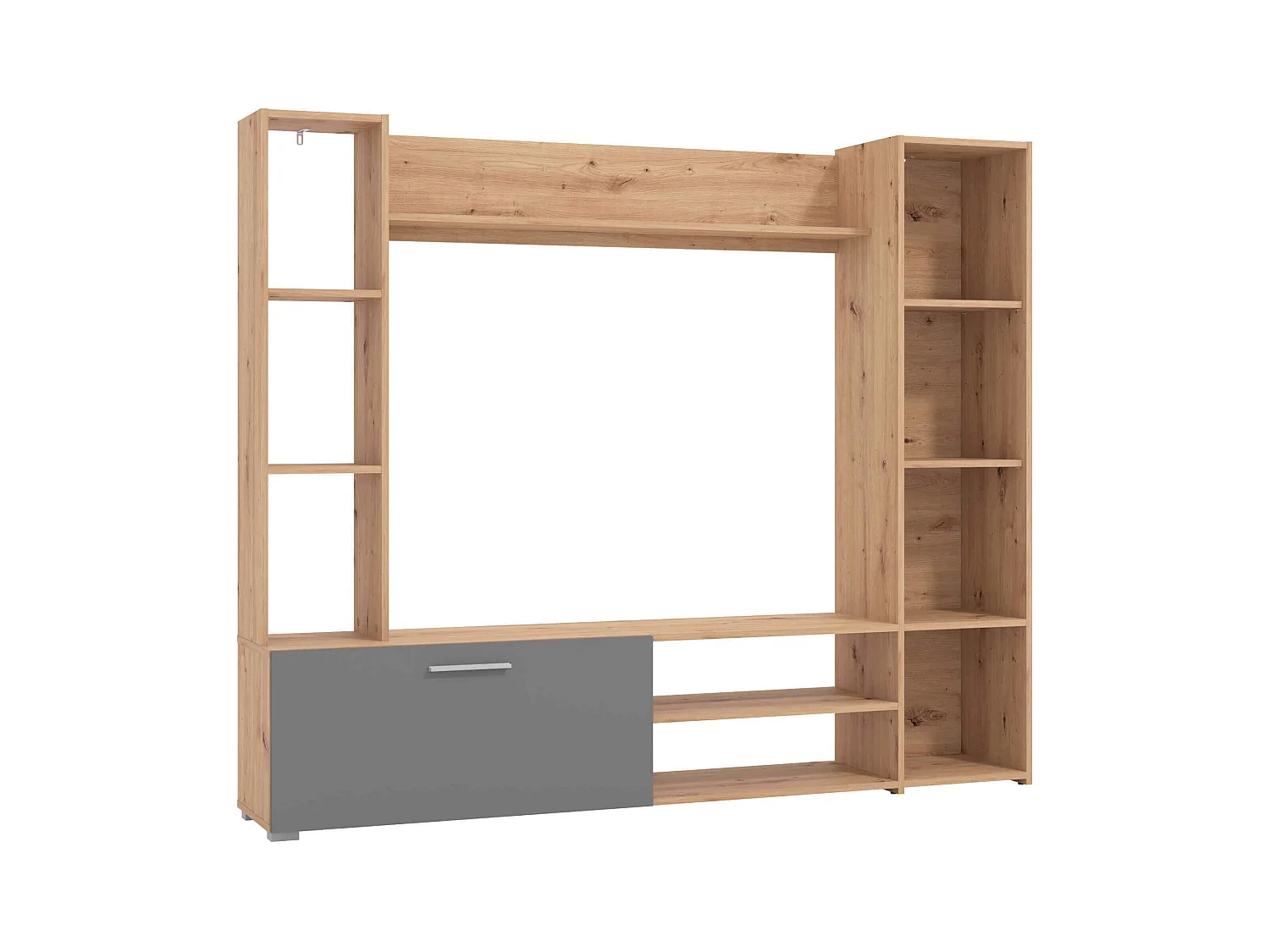 parete attrezzata soggiorno un anta moderna minimal in legno di design moderno industrial cm 185,5 x 35 x 155,5 h