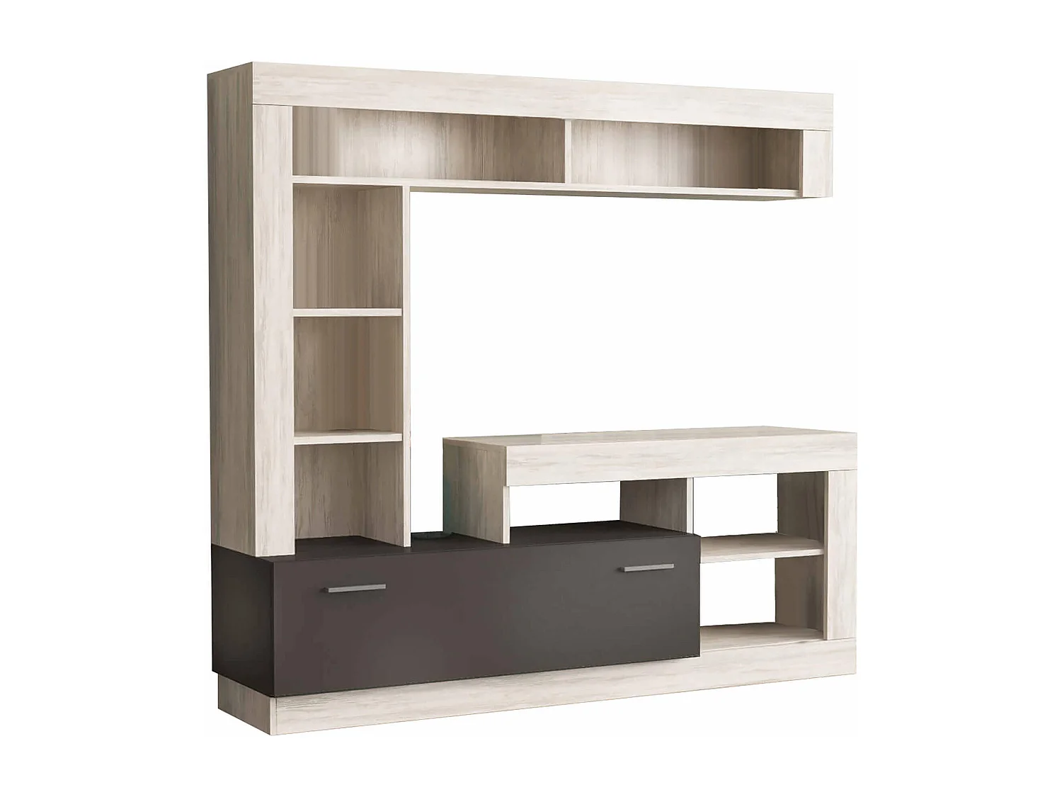 MilaniHome.it - parete attrezzata porta tv soggiorno moderna di design 170x42x170 hdi coloreOlmo