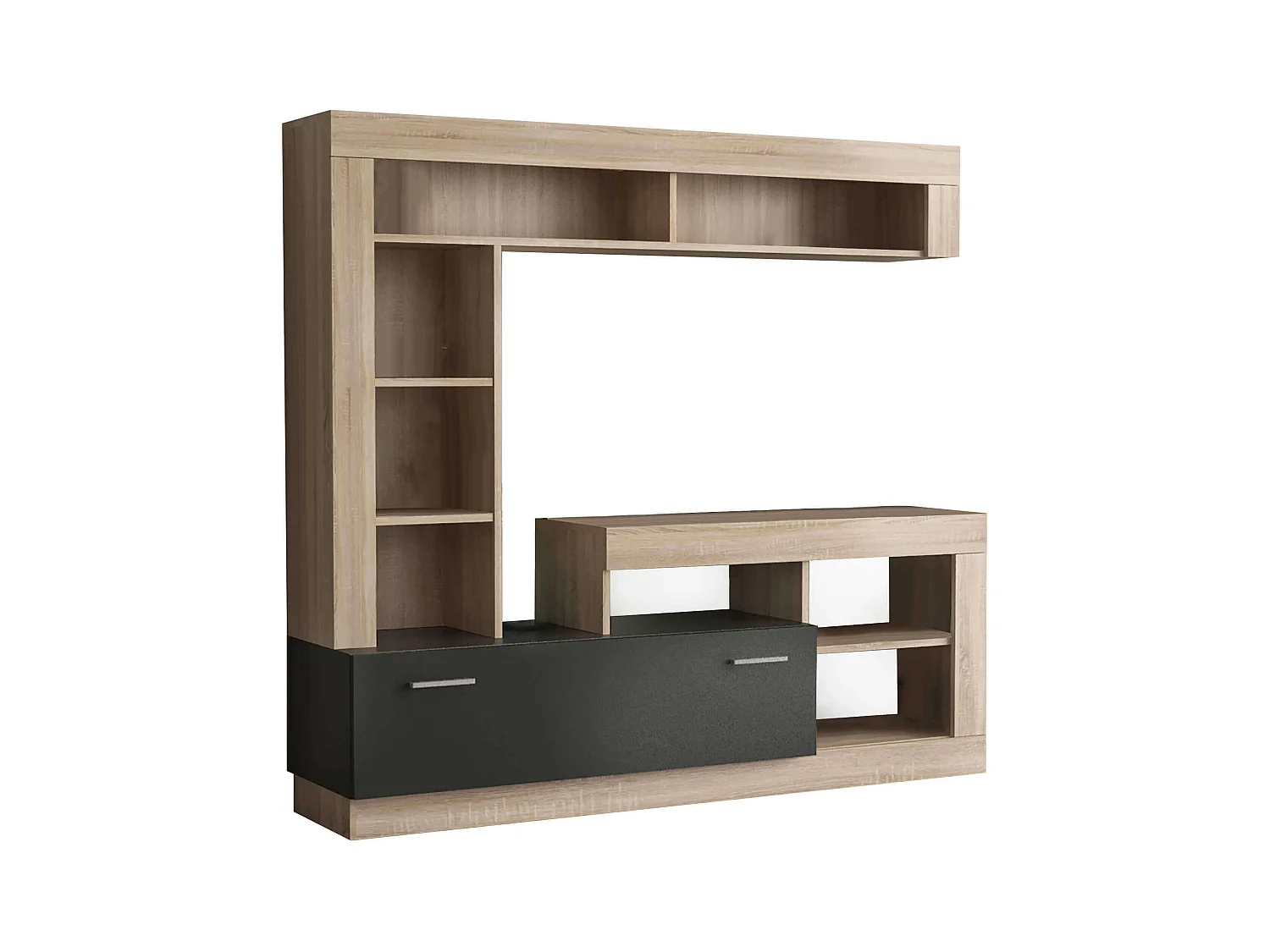 MilaniHome.it - parete attrezzata porta tv soggiorno moderna di design 170x42x170 hdi coloreMarrone
