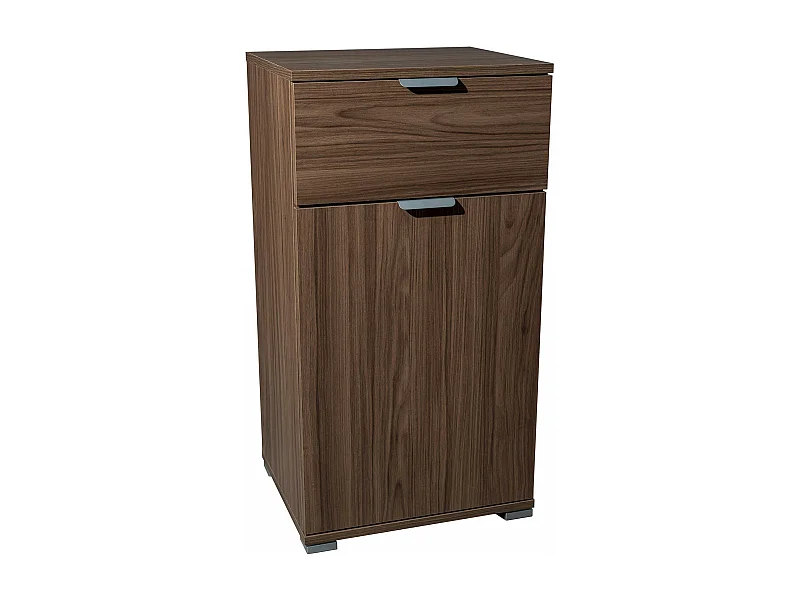 MilaniHome.it - armadietto un anta e un cassetto per soggiorno cucina bagno fatto in Italia cm 45x38x85 hdi coloreMarrone