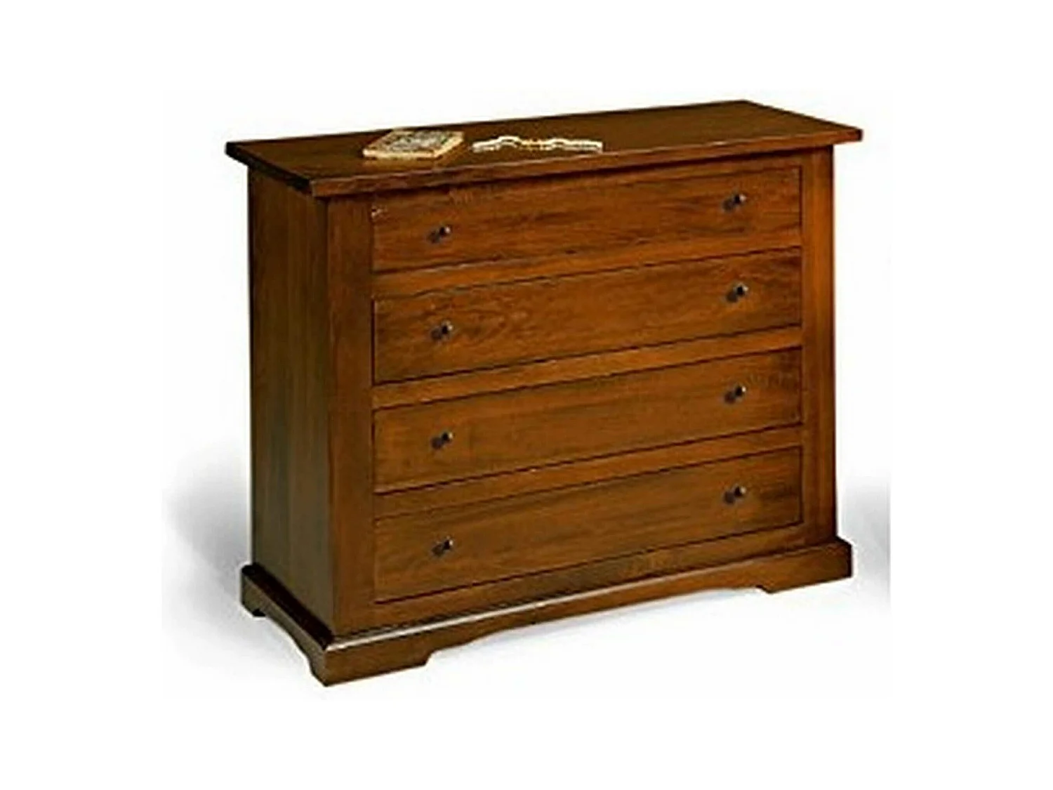 MilaniHome.it - Comò' In Legno Massello 115x50x90di coloreTinta noce