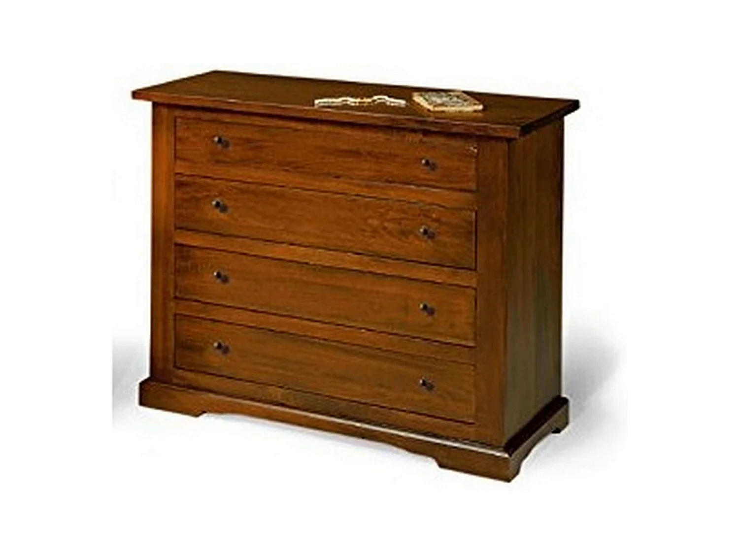 MilaniHome.it - Comò' In Legno Massello 115x50x90di coloreTinta noce