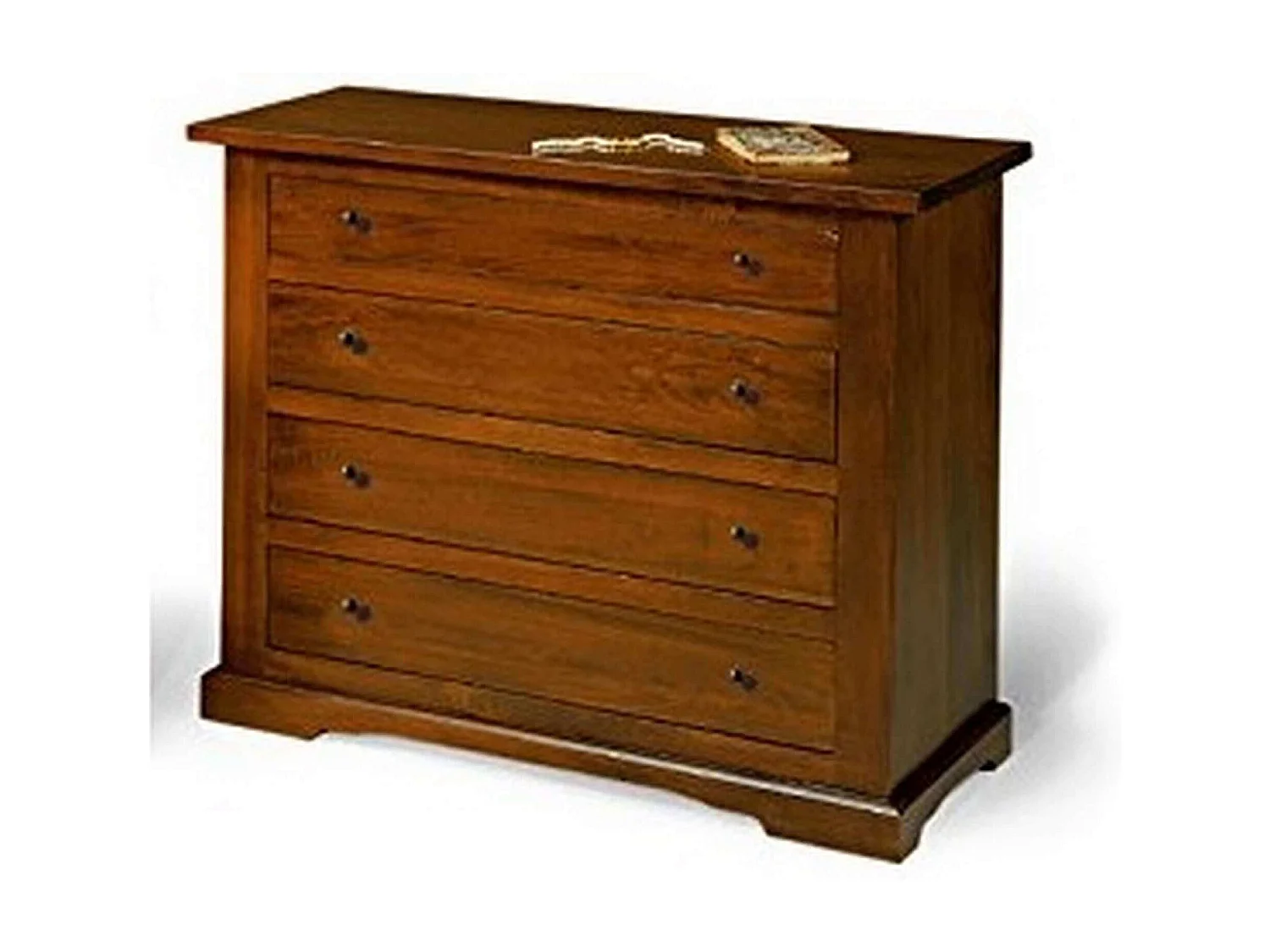 MilaniHome.it - Comò' In Legno Massello 115x50x90di coloreTinta noce