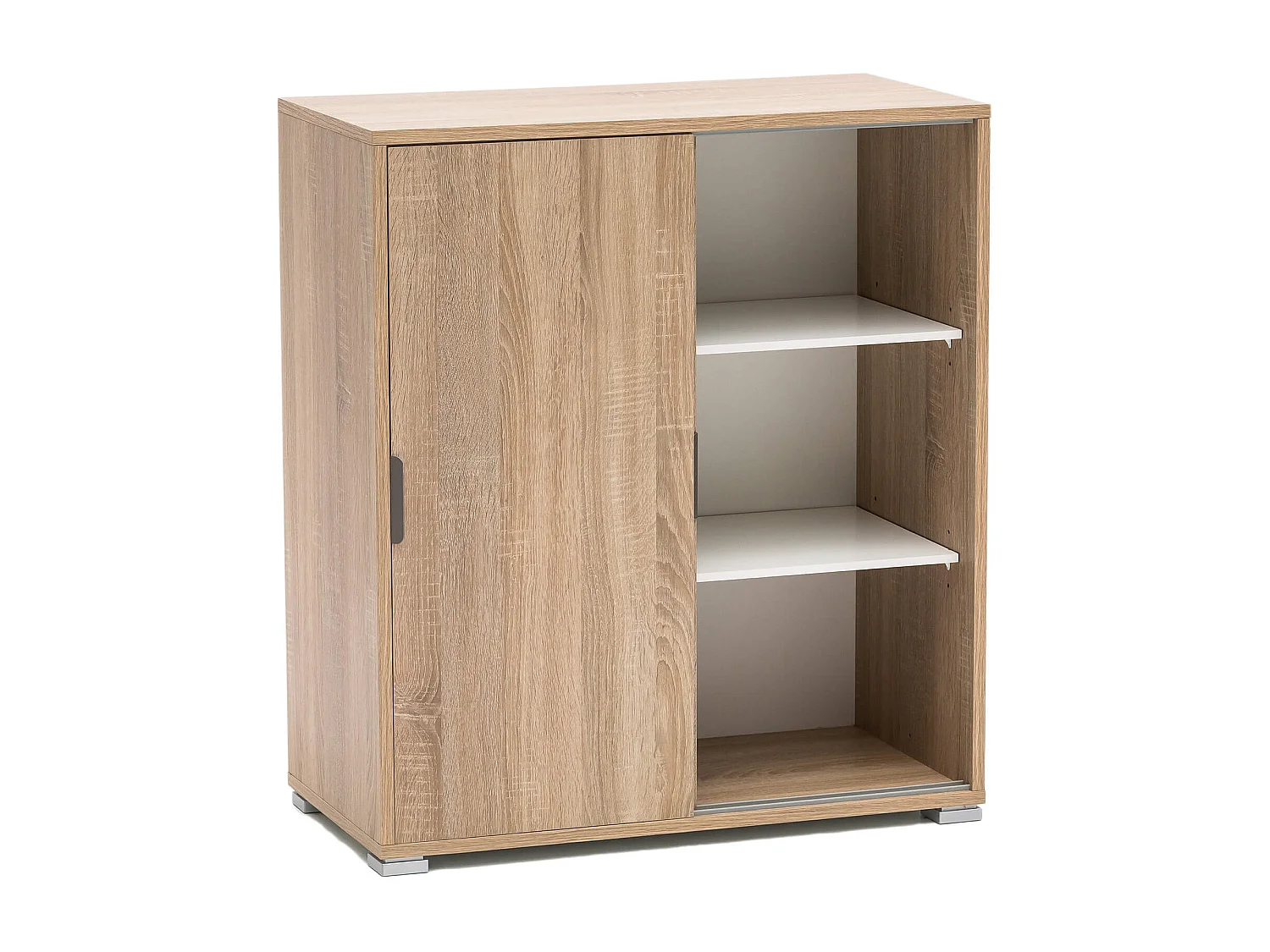 MilaniHome.it - armadietto con 2 ante per soggiorno cucina bagno fatto in Italia cm 75x38x85 hdi coloreMarrone chiaro