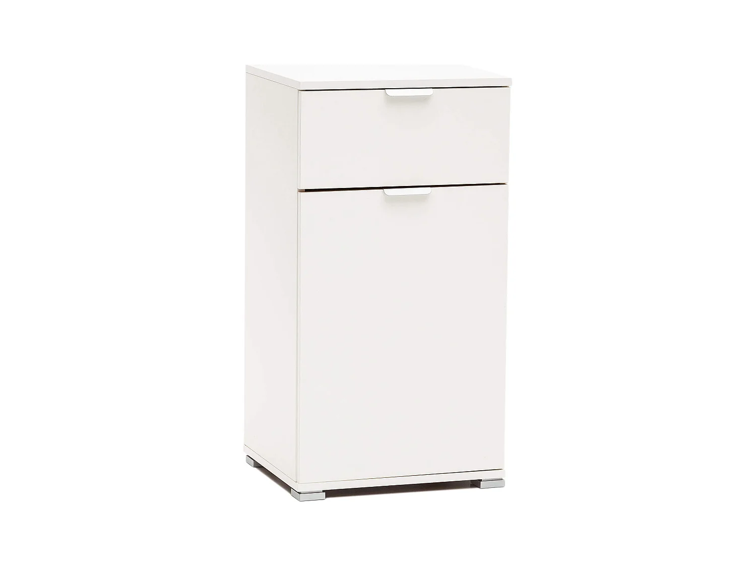 MilaniHome.it - armadietto un anta e un cassetto per soggiorno cucina bagno fatto in Italia cm 45x38x85 hdi coloreBianco