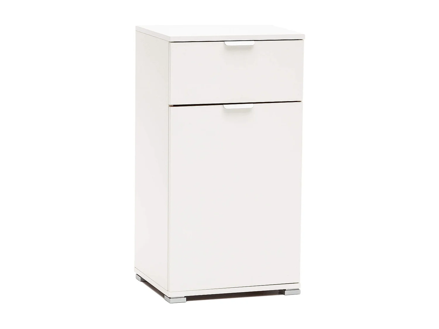 MilaniHome.it - armadietto un anta e un cassetto per soggiorno cucina bagno fatto in Italia cm 45x38x85 hdi coloreBianco