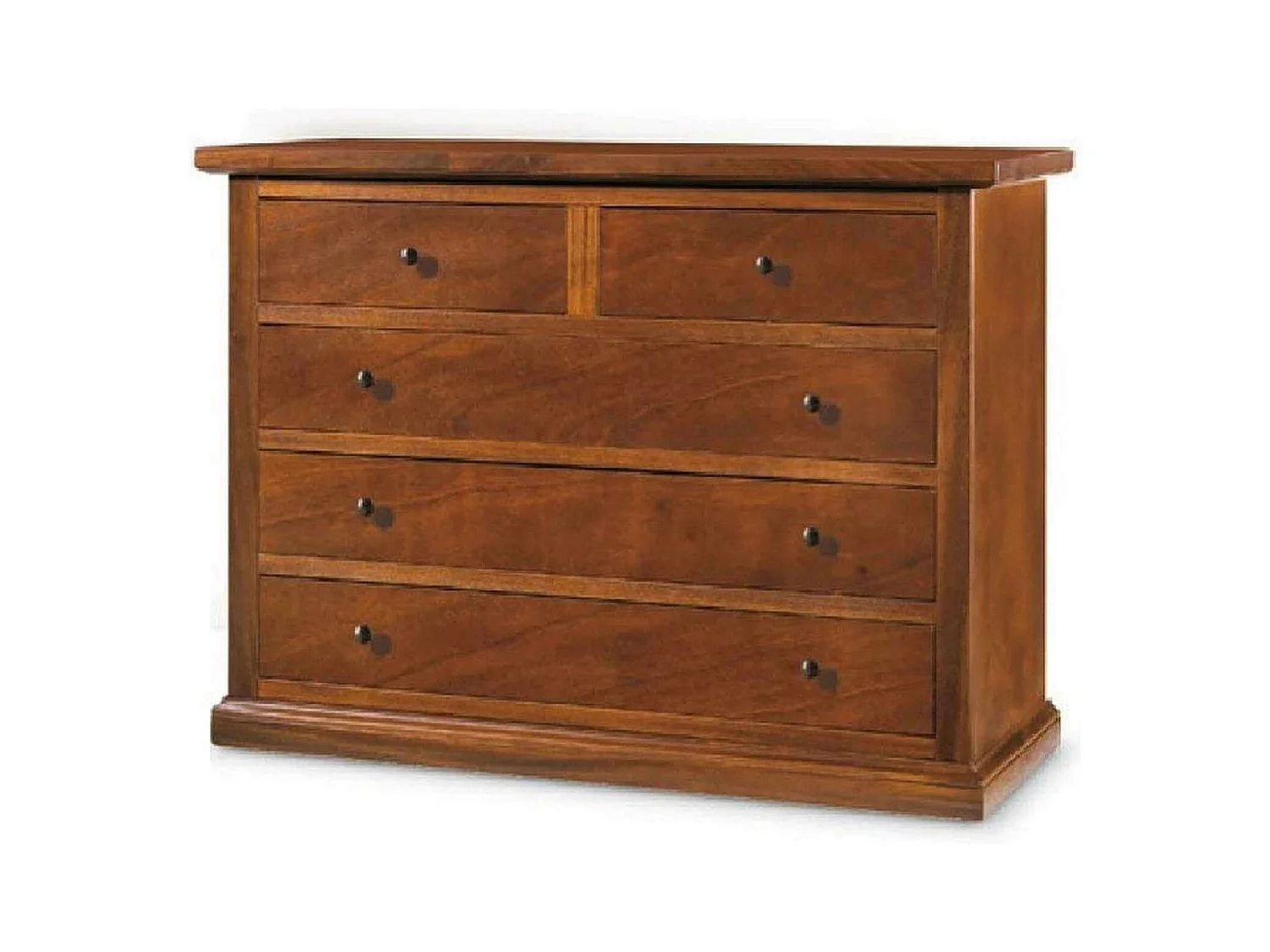 MilaniHome.it - Comò' In Legno Massello 122x55x90 Xdi coloreTinta noce