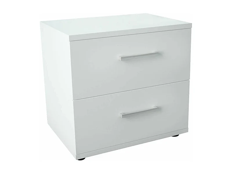 MilaniHome.it - comodino 2 cassetti moderno di design moderno contemporaneo cm 44,5 x 35 x 43,5 hdi coloreBianco