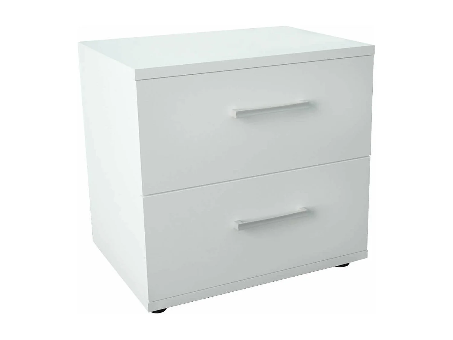 MilaniHome.it - comodino 2 cassetti moderno di design moderno contemporaneo cm 44,5 x 35 x 43,5 hdi coloreBianco